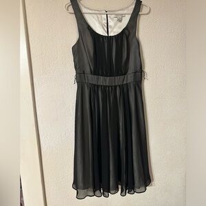 White House Black Market Dress Black Chiffon Overlay Sleeveless mini NWT Size 6